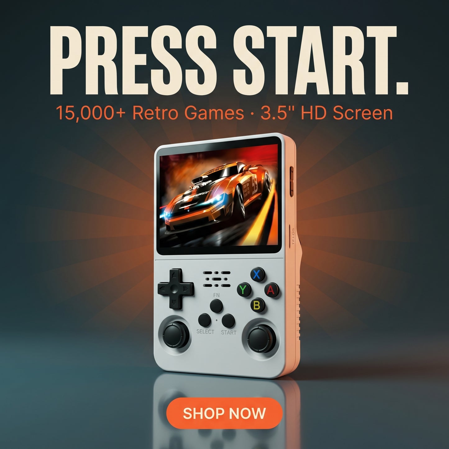 Crashbox Mini — Retro Handheld Console with 15,000+ Games, 3.5" HD Screen