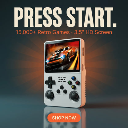 Crashbox Mini — Retro Handheld Console with 15,000+ Games, 3.5" HD Screen