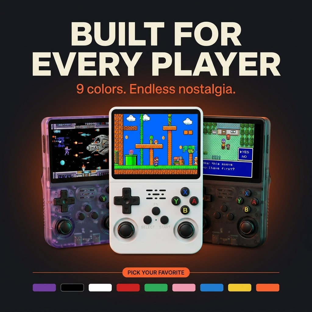 Crashbox Mini — Retro Handheld Console with 15,000+ Games, 3.5" HD Screen